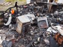 Wohnwagen ausgebrannt Koeln Muelheim Muelheimer Ring Piccoloministr P003